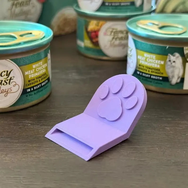 Pet Can Opener 1Pc Durable Plastic Non Slip Handle Easy Clean Kitchen Tool for Dog Cat Food Can Opening